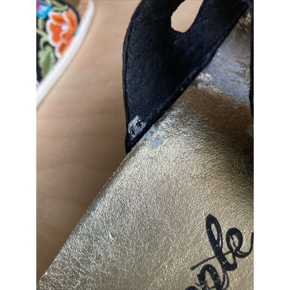 Free People Embroidered Gold Slides Sandals Women’s 39 8 - Picture 12 of 16